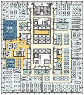 WeWork 神田スクエアビルの基準階図面