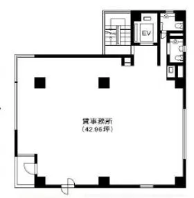 BW浅草橋ビルの基準階図面