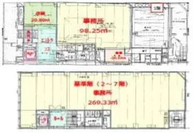 マミヤビルディングビルの基準階図面