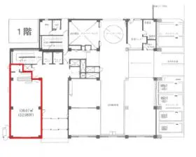 福岡武田ビルの基準階図面
