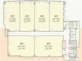 安田第7ビルの基準階図面