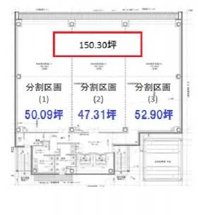 東比寿ビジネスセンターⅡビルの基準階図面