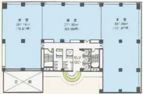 ヤマエ工博多駅南ビルの基準階図面