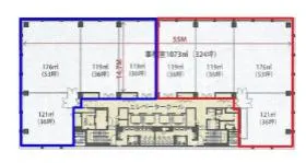 (仮称)九勧博多駅前一丁目ビルの基準階図面