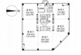 桜通大津第一生命ビルの基準階図面
