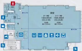 VORT虎ノ門Ⅱ(VPO虎ノ門一丁目ビル)の基準階図面