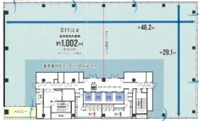 東宝日比谷プロムナード(旧東宝ツインタワー)ビルの基準階図面