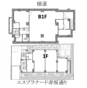 仮)赤坂3丁目ホテル計画の基準階図面
