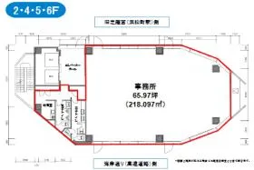 SNビルの基準階図面