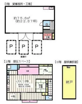 榎町店舗付賃家Ⅱビルの基準階図面