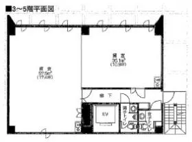 一番町共同ビルの基準階図面