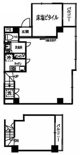 大場ビルの基準階図面