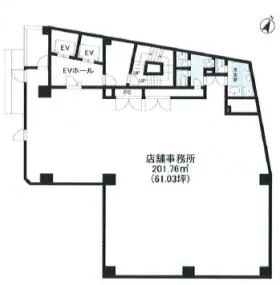 IRONSIDE NAKAMEGURO(旧:AKビル)の基準階図面