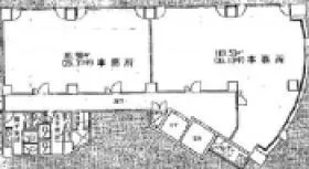 名駅TKビルの基準階図面