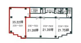 朝日生命辰野ビルの基準階図面