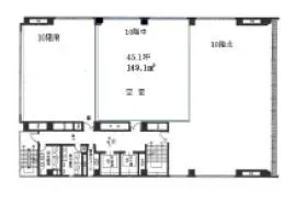 三甲大阪本町ビルの基準階図面