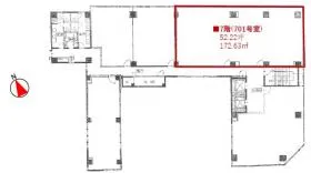 ジブラルタ生命五反田ビルの基準階図面
