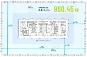五反田JPビルディングの基準階図面