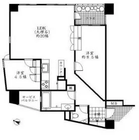 天王洲デュープレックスの基準階図面