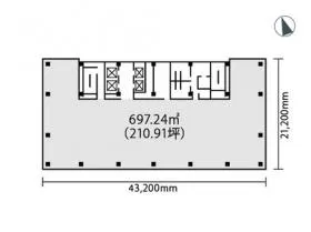 八丁堀トーセイビルの基準階図面