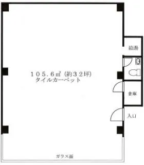 HAGINOビルの基準階図面