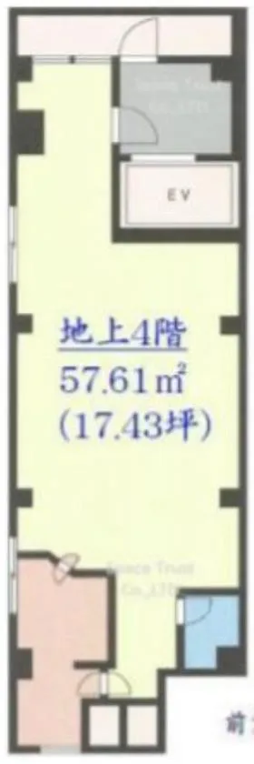赤坂エムプレスビルの基準階図面