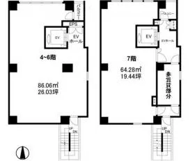 Fine Crest M’sビルの基準階図面