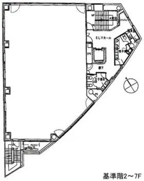松岡渋谷ビルの基準階図面