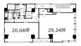 RAXA神田ビルの基準階図面