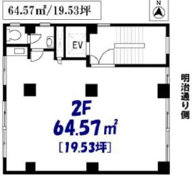 渋谷MMIビルの基準階図面