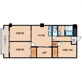コーポ大渕の基準階図面