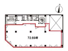 いちご錦ビルの基準階図面