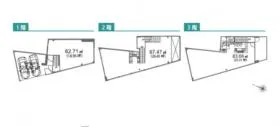 千駄ヶ谷二丁目一棟ビルの基準階図面