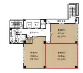 博多冷泉町ビルの基準階図面