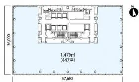 大阪富国生命ビルの基準階図面