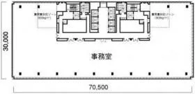 明治安田生命大阪御堂筋ビルの基準階図面