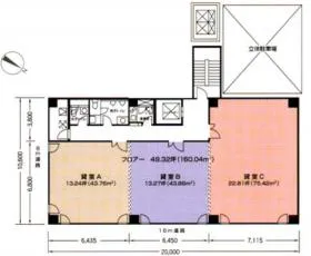 博多八百治ビルの基準階図面