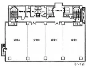 名古屋若宮ビルの基準階図面