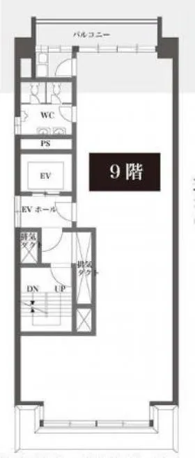 平河伏見ビルの基準階図面
