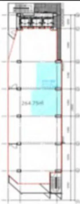 新宿3丁目開発計画ビルの基準階図面