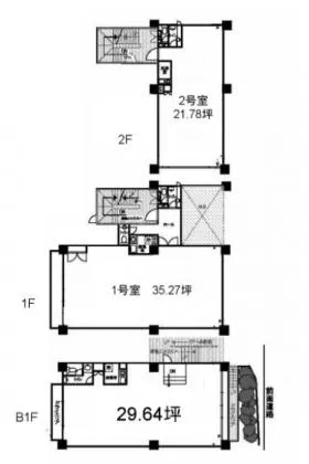 カミニートアネックスビルの基準階図面