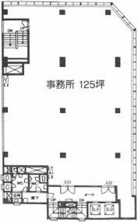 稲村・北辰(旧:第1稲村)ビルの基準階図面