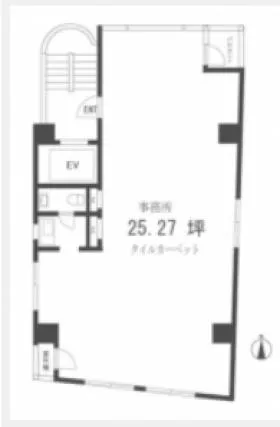 白川ビルの基準階図面