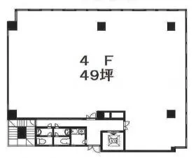 竹中ツインビルA館の基準階図面