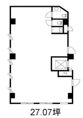 TOSHIN BLDG.の基準階図面