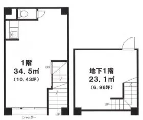 古橋ビルの基準階図面