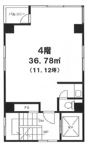 第二古橋ビルの基準階図面