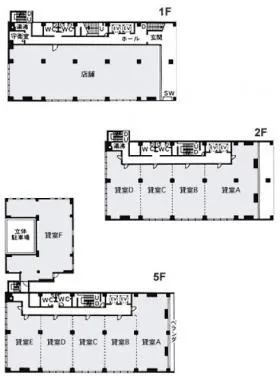 第八長谷ビルの基準階図面