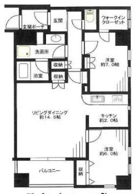 元屋ビル新富町の基準階図面