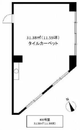 津田沼コーポビルの基準階図面